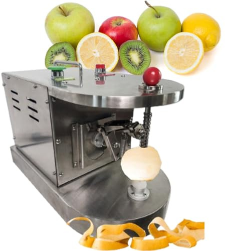 ShaiVrissian Pelador Automático De Naranja Y Limón,Máquina Peladora Comercial Automática Compatible,Grosor Ajustable,Parada Automática,para Restaurantes Y Comedores Escolares
