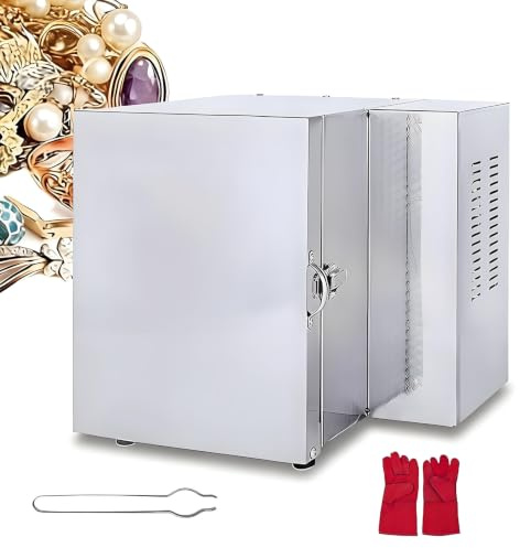 Horno para Cerámica Eléctrico de 1500 W, Horno de Alfarero, Horno de Sobremesa para Tratamiento Térmico y Fundición a Cera Perdida (800 °C, Control Digital), para Joyeros y Artesanos