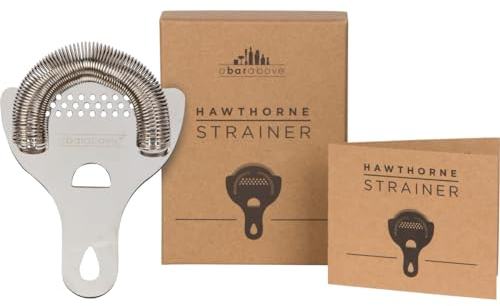 Top Shelf Bar Supply passoire à cocktail Hawthorne - acier inoxydable pour les barmans professionnels et barmen acier inoxydable