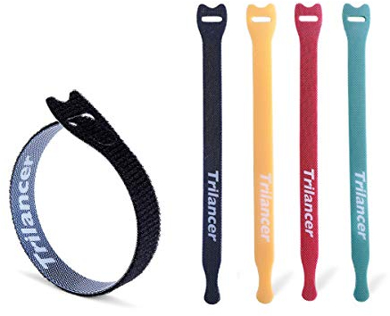 Reusable Cable Straps Wire Ties, Pack of 50 Trilancer Adjustable Cord Fastener Cable Organizer, 20 cm (Colour)