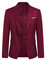 YOUTHUP Blazer Homme Slim Fit Formel avec Deux Boutons Classqiue Veste Couleur Unie Mariage d'affaires Bal, Bordeaux, XXL