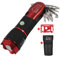 DIY TECH UK - 15 in 1 Pocket Multi Tool with Sciccors, Knife UK Legal - 300m Powerful LED Torch + Screwdrivers Spanners Wrenches and More - Free 48 in 1 Credit Card Gadget - Anti-Slip - Burgundy Red
