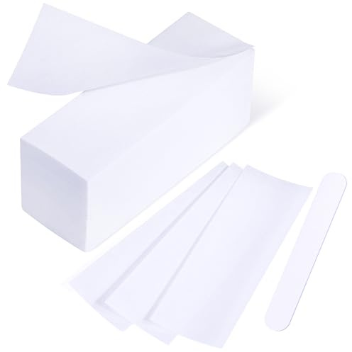 Mirucoo 200 Pieces Large Non-woven Wax Strips for Body and Facial Hair Removal, Salon Quality Epilating Strips