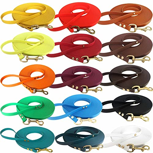 bio-leine sehr leichte Biothane Welpenleine, 2 bis 15m - 9mm Hundeleine für Welpen und kleine Hunde I wasserabweisend & schmutzabweisend I 5m Leine mit Handschlaufe in Blau