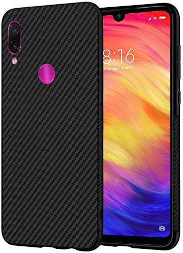 ebestStar - Funda para Xiaomi Redmi Note 7, Note 7 Pro, Carcasa Capa Protectora Carbono TPU, Antigolpes, Negro