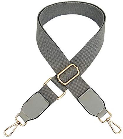 MoreChioce Damen Taschengurt Grau,Verstellbar Schultergurt Breit Taschengriffe für Handtaschen Schulterriemen Umhängegurt mit Karabinerhaken