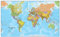 Riesige Weltkarte - Politischen Weltkartenposter - Laminiert - Aktualisiert 2025-119 x 84 cm - Maps International