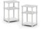 Furinno Turn-N-Tube Endtisch, Spanplatte, weiß/weiß, 2-Pack