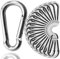 Lot de 30 mousquetons à Ressort Robustes de 10,2 cm, 9,5 mm pour balancelle, Grande chaîne en Acier à maillons Rapides, connecteur de Boucle de sécurité pour hamac, Fitness, Salle de Sport, Bateau en