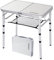 YUFIFAIRY Kleiner faltbarer Campingtisch mit Netzschicht, 3 Höhen, 6.1 m, leichter tragbarer Klapptisch aus Aluminium mit verstellbaren Beinen, Camping und Outdoor-Kochen, Picknick