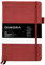 Dinora® Notizbuch A5 Hardcover - Kariert - PU Leder - 200 nummerierte Seiten - 100g Avery Papier- Rot