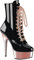 BeAUZQ 6IN Stiletto Ankle Booties Fetisch High Heels Damenmode Gold Leder Booties Sexy Stripper Nachtclub Pole Dance Pumps Schuhe Größe 34-46,Rosa,38