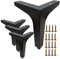 Mimhooy 6 Inch Furniture Legs Set of 4 Metal Furniture Legs Modern Triangle Feet Matte Black for Sofa Cabinet Cupboard Couch Chair Ottoman