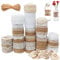 8 M Juteband mit Spitze, 13 M Spitzenband Weiß Vintage, 10M JuteSchnur, 30 Stück Holzscheiben Deko zum Basteln Holzherz Dekoration für Hochzeit Weihnachten Basteln Geschenke Deko