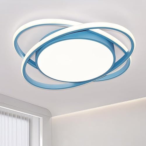 LED Deckenlampe Kinderzimmer 54W Blau Deckenleuchte Dimmbar mit Fernbedienung Einstellbar Farbtemperatur für Jungen Babyzimmer Schlafzimmer Wohnzimmer Ø52CM