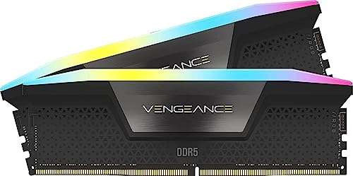 CORSAIR VENGEANCE RGB DDR5 RAM 32GB (2x16GB) 5600MHz CL36 Intel XMP Compatibile iCUE Memoria per Computer - Nero (CMH32GX5M2B5600C36K)