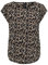ONLY Damen Einfarbige Kurzarm Bluse Basic Rundhals Ausschnitt Blusen T-Shirt Blouse Oberteil ONLVIC, 15161116,Black/AOP:cora Graphic,38