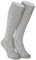 TR Martha Lange Herren Trachtensocken, Kniebund Socken, Strümpfe für Ihre Lederhose, 1 Paar, Zopf Socken meliert (45, Grau)