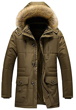 hehiy Winterjacke Hooded Herren Parka - Warme Daunenjacken Steppjacke - Jacke Wattierung Warm Futter Snowboard Jacke MäNner Winterjacke Herren Jack & Jones Winterjacke Herren Sale für Skifahren
