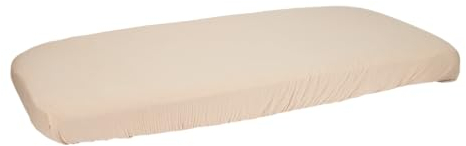 Little Dutch TE10623024 Spannbetttuch für Babybett Musselin - Newborn Naturals Pure beige (60x120 cm)