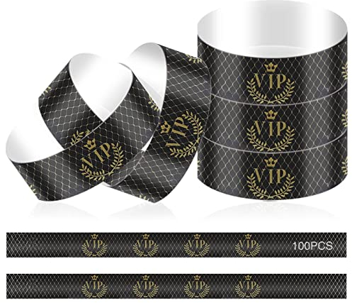 Eniyou 100 pcs Einlassbänder Festival Armbänder Bänder Einlassbändchen Party Bändchen Armbänder Papierarmbänder Vip Eintrittsbändchen Kontrollband Veranstaltungsbändchen Eintrittsbänder Bedruckt