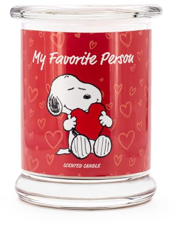 Peanuts Duftkerze im Glas | Duftkerze My Favorite Person | Geschenke Valentinstag | Duftkerze Fruchtig | Deko für Zuhause | Kerze im Glas mit hoher Brenndauer bis zu 50h