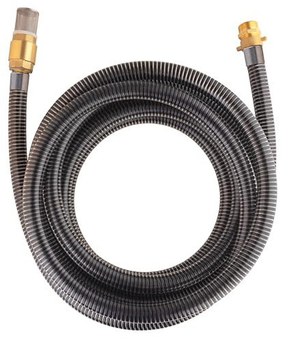 Tuyau d'aspiration pour pompe Ø25/30 longueur 7 mètres avec raccords laiton 1' (26x34) AROZ