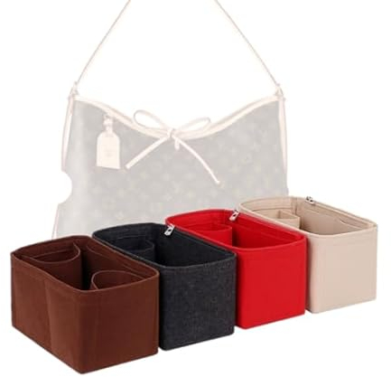 LinerLink Taschen-Organizer für LV Carryall MM Tasche (39 x 30 x 15 cm (L x H x T), handgefertigter Tascheneinsatz, 2 mm Filztascheneinsatz, Damen-Handtaschenformer (Schwarz, Stil C)