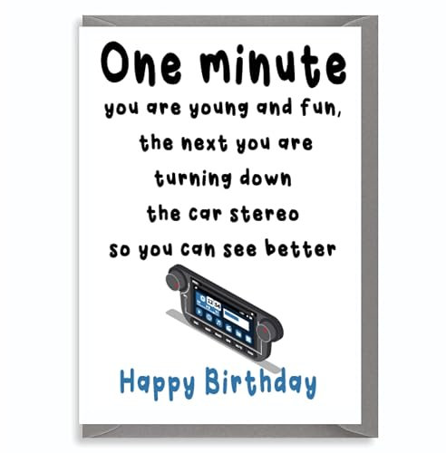 Funny Getting Older Birthday Card Stereo Vision Joke Humour For Him Her Friend Brother Sister Mum Dad C832