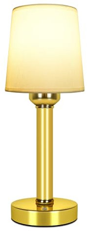 Yurnero Cordless Table Lamps, 6000mAh Rechargeable Battery Operated Lamp for Dining Table, 10%-100% Stepless Brightness Dimming Bedside Lamps, Portables Desk Lamp for Bedroom