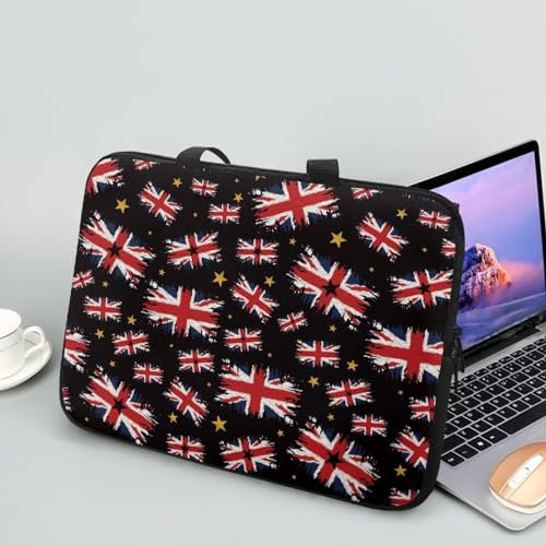 Chririnla Laptophülle mit Union-Jack-Flagge, stoßfest, für Notebooks, Computer, schützende Aufbewahrung, Laptoptasche, 13 Zoll (33 cm)