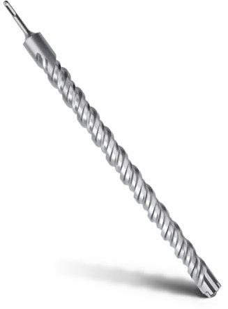 MOXPIFY SDS Plus - Broca para hormigón (40 x 600 mm, 4 cortes de metal duro y doble hélice, para hormigón, piedra, piedra natural)