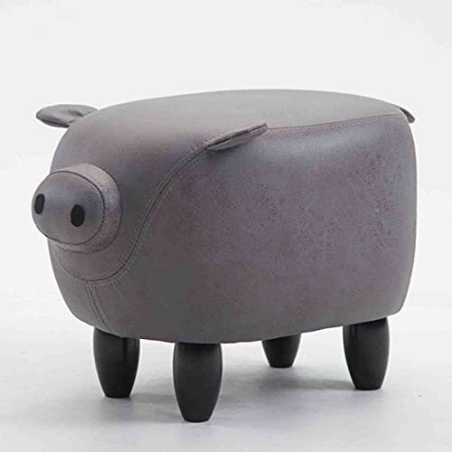 Ottomane Hocker Großraum-Fußhocker Aufbewahrungsboxen Schweine-Fußhocker Multifunktionshocker Stuhl für Wohnzimmer Schlafzimmer Fußhocker/Graues Schwein/Nicht gelagert