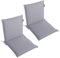 LILENO HOME Gartenstuhl Auflagen als [2er Set - Niedriglehner] in Silber - Bequeme Liegen als Sitzauflagen für Gartenmöbel - Stuhlkissen für Gartenstühle und Klappstühle Malt