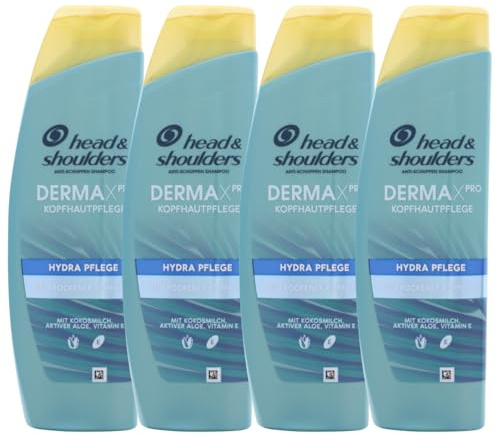 4 x Head & Shoulders DERMAXPRO Hydra Pflege Anti Schuppen Shampoo je 225ml
