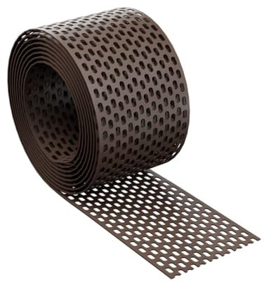 150mm x 5lfm Traufgitter KAUFDACH® Lüftungsband Lüftungsgitter Vogelschutzgitter Sperling (braun (RAL8017))
