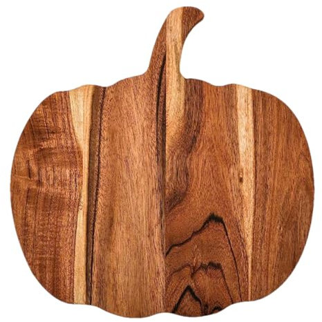 Tagliere a forma di zucca, taglieri in legno per cucina, in legno di acacia per Halloween, a forma di zucca con manico, tagliere per salumi di Halloween, per carne, verdura, frutta e insalata