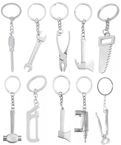 Tradesman Carpenter Handyman Builder DIY Hammer Screwdriver Wrench Keyring Keychain (Panel Saw)