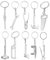 Tradesman Carpenter Handyman Builder DIY Hammer Screwdriver Wrench Keyring Keychain (Panel Saw)
