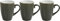 Mugs Set Coffee Tea Hot Chocolate Milk Tumbler Large Mugs for Multipurpose House Office Cafes Use Ideal for Gifting Tableware (Grey Strip 3pcs 370ml)