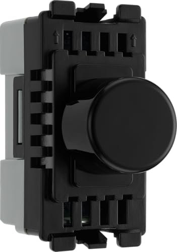 BG Evolve Black RPCDBDTR Single Trailing Edge Dimmer Grid Light Switch Module