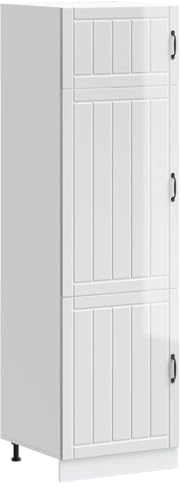 vidaXL Küchenschrank Lucca Hochglanz-Weiß Holzwerkstoff, hoher Küchenschrank, Schrank, Küchenzeile, freistehender Küchenschrank, Schrank Küche