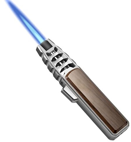 FireBlaze Torch Lighter, Fireblaze Lighter, Jetflame Feuerzeug, Gas Nachfüllbar Sturmfeuerzeug, Winddicht Langes Stabfeuerzeug, Einstellbare Flamme Sturmfeuerzeug für BBQ, Kerze (KEIN Gas)