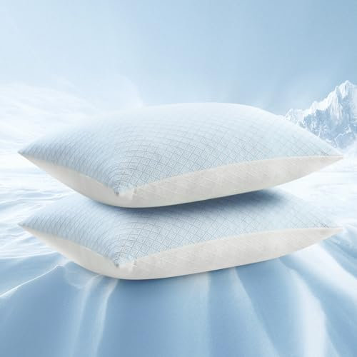 Deodar Kopfkissen 40x80 cm 2er Set Memory Foam Pillow Kühlendes Kissen Ergonomischer Komfort Antibakterielles Kissen Komfortables weiches atmungsaktives Kissen Schlafkissen für Seiten Rücken