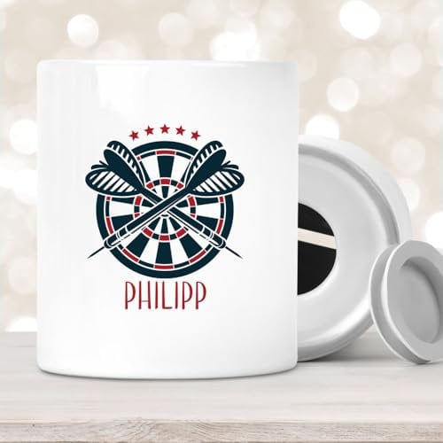 Spardose mit Wunschname Dart #1 personalisiert