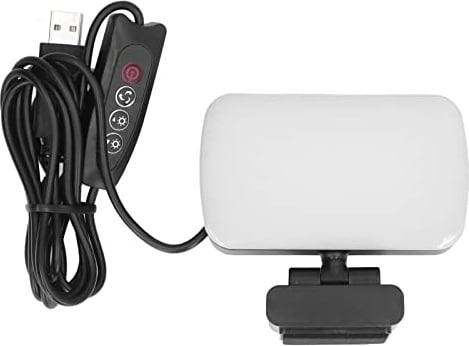 LED -Fülllichter für die Videokonferenz 360 -Grad -Rotatable -Clip im Webcam Lighting Kit mit 10 Levels Verstellbarer Helligkeit und USB betriebenes Design