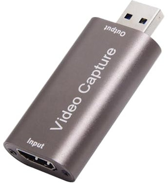 Audio Video Capture Card – Video Audio Grabber, 1080p HD 60fps Videorekorder | Aufnahmegerät auf USB C, Capture-Karte für Streaming, Streaming, Spiele und Konferenzen