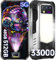 OUKITEL WP100 TITAN Rugged Smartphone 5G - 33000mAh 66W Battery, Android 14 Phone 512GB ROM+48GB RAM, 200MP+32MP Camera, 6.8 FHD 120Hz Display, Built-in Projector & Camping Light 1200LM,OTG/NFC/GPS