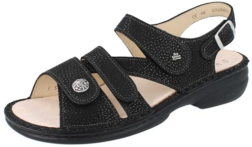 Finn Comfort Gomera Damen Sandalen schwarz nero Muflone Nubukleder