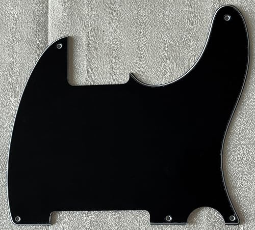 Plektrumschutz für US-kompatible Fender Esquire Telecaster, 5-Loch-Rohling, Gitarren-Pickguard (3-lagig, schwarz)